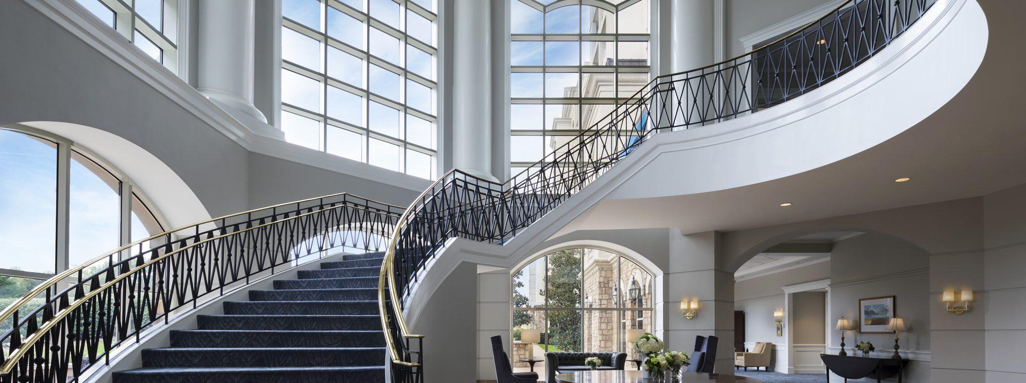 Grand Staircase and Atrium at The Ballantyne, A Luxury Collection Hotel, Charlotte